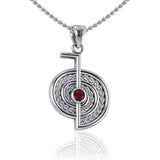 The Reiki Cho Ku Rei Sterling Silver Pendant with Gemstone TPD4923 - Jewelry