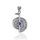 The Reiki Cho Ku Rei Sterling Silver Pendant with Gemstone TPD4923 - Jewelry