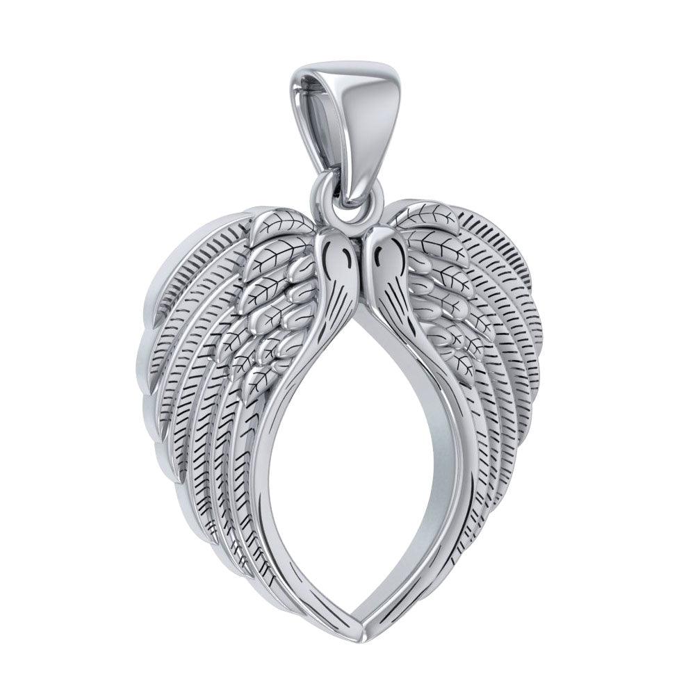Feel the Tranquil Angel Wings ~ Sterling Silver Jewelry Large Pendant TPD5014 - Jewelry