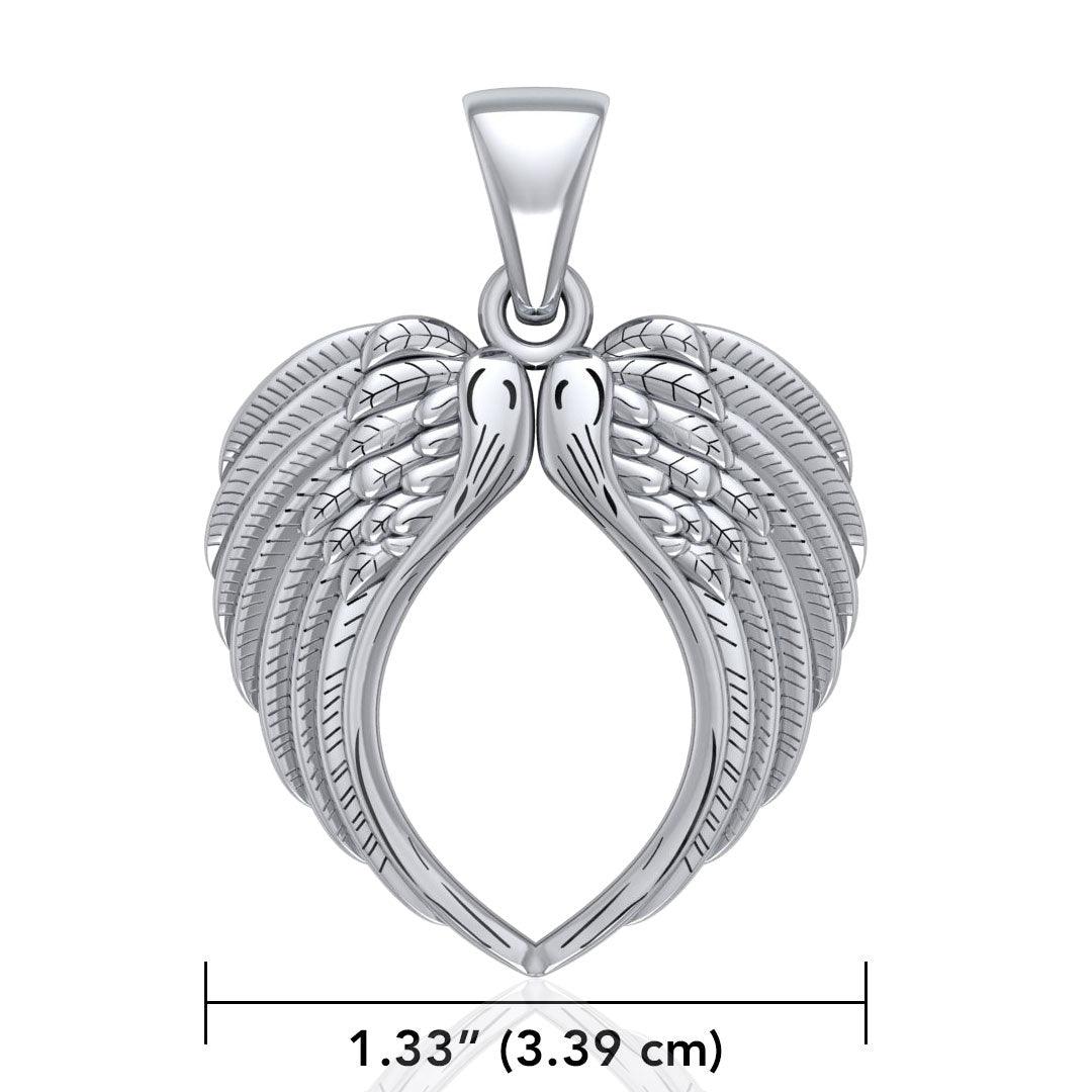 Feel the Tranquil Angel Wings ~ Sterling Silver Jewelry Large Pendant TPD5014 - Jewelry