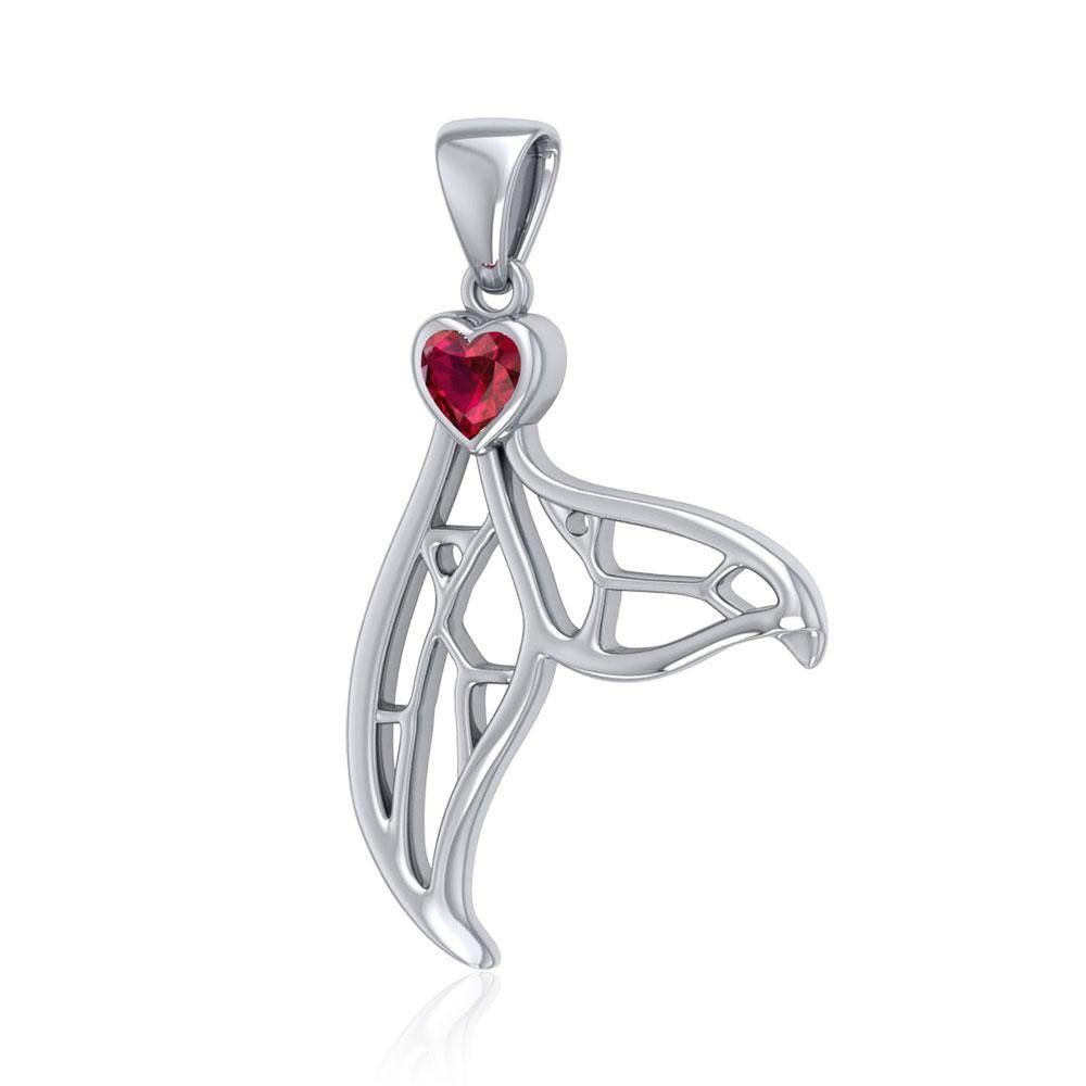 Window to Universe Whale Tail Sterling Silver Pendant TPD5042 - Jewelry