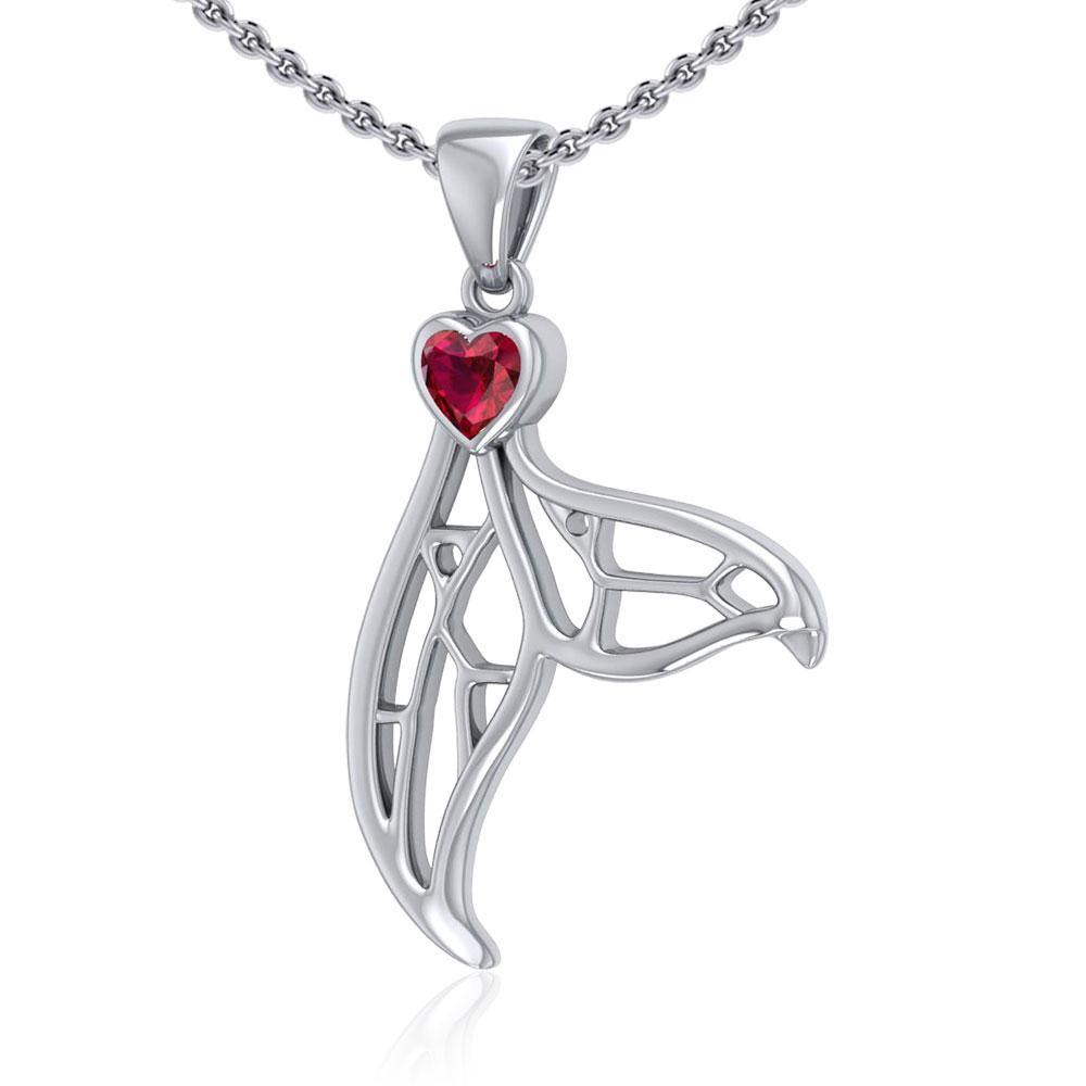 Window to Universe Whale Tail Sterling Silver Pendant TPD5042 - Jewelry