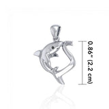 Big Eye Thresher Shark Sterling Silver With Gemstones Pendant TPD5064 - Jewelry