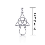 Triquetra Silver Charm Holder Pendant TPD5087 - Jewelry