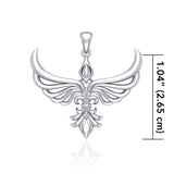 Phoenix with Fleur De Lis Sterling Silver Pendant TPD5089 - Jewelry