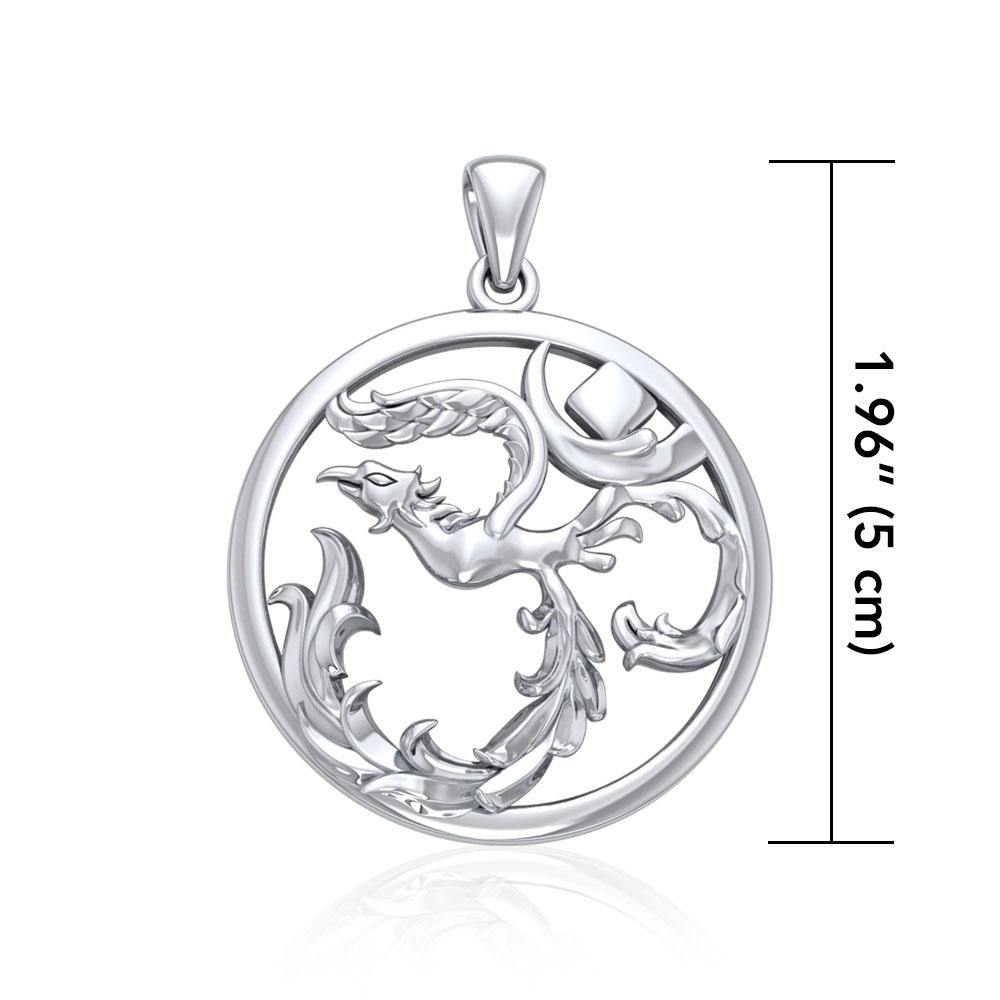 Phoenix Om Sterling Silver Pendant TPD5108 - Jewelry