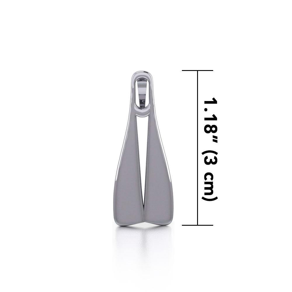 Double Diving Fin Silver Pendant TPD5152 - Jewelry