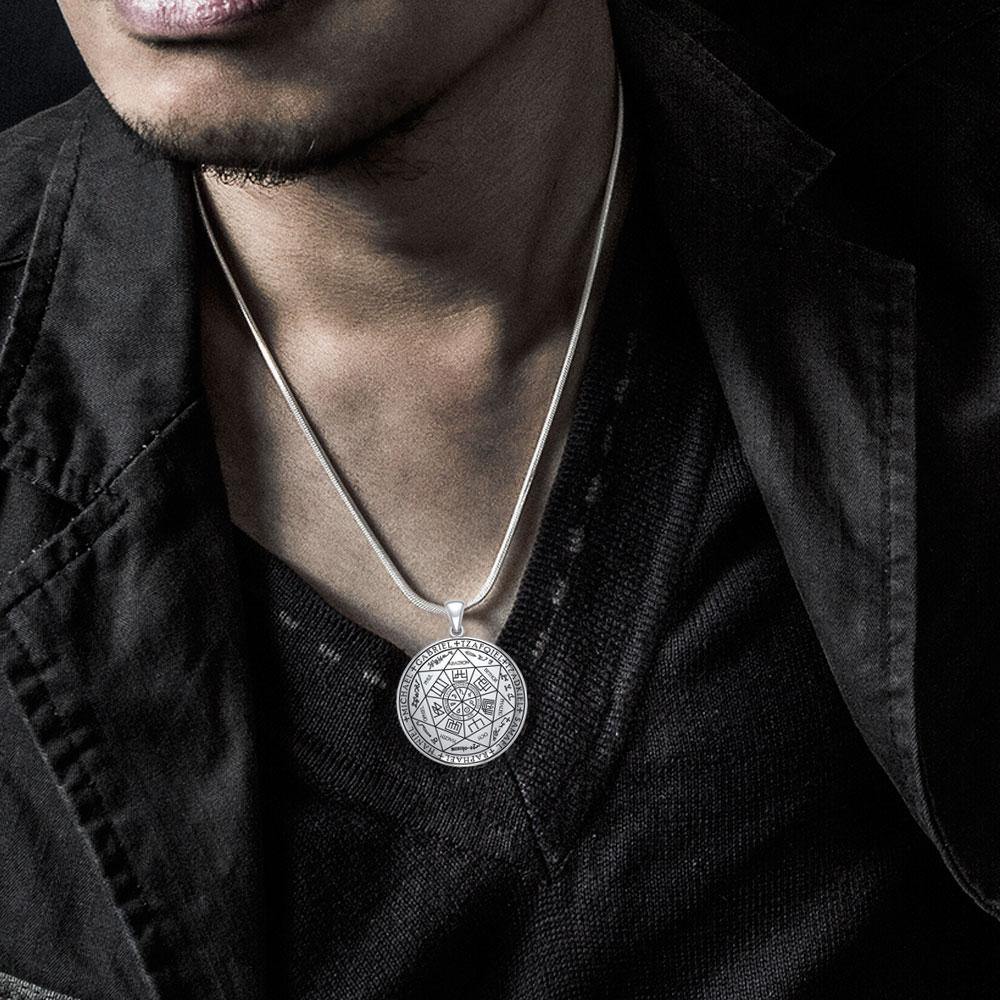 Experience Divine Guidance: The Seven Archangels Silver Pendant - TPD5154 | Embrace Heavenly Protection and Spiritual Connection - Jewelry