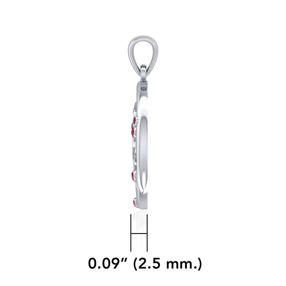 World Triad Silver Pendant with Gemstone TPD5156 - Jewelry