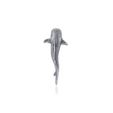 Gentle giants in benign grace ~ Small Whale Shark Silver with Hidden Bail Pendant TPD5198