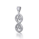 Infinity with Trinity Knot Silver Pendant TPD5210 - Jewelry
