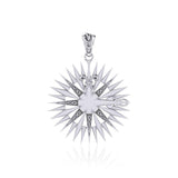 Wonderful Celtic Compass Rose Silver Pendant TPD5236