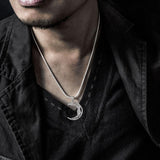 The Celtic Moon Raven Silver Pendant TPD5261 - Jewelry