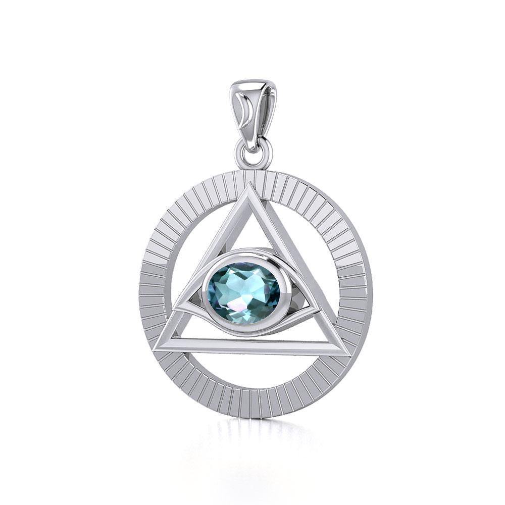 Eye of The Pyramid Silver Pendant TPD5297 - Jewelry
