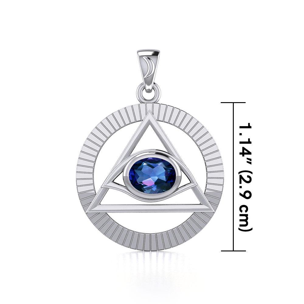 Eye of The Pyramid Silver Pendant TPD5297 - Jewelry