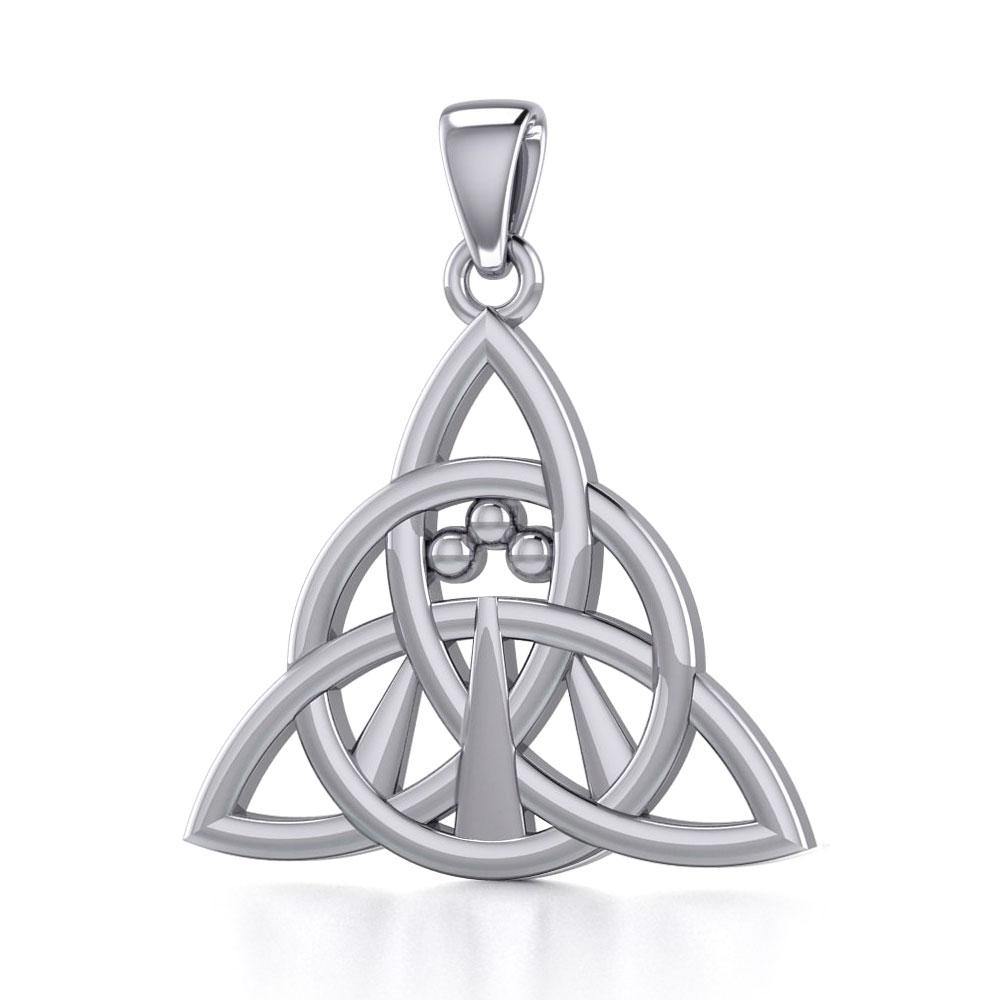Triquetra with Awen The Three Rays of Light Silver Pendant TPD5306 - Jewelry