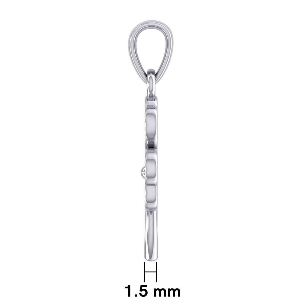 Lucky Four Leaf Clover Silver Pendant TPD5352 - Jewelry