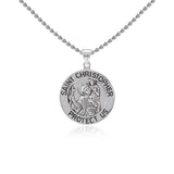 Saint Christoper Silver Pendant (Small 18 mm.) TPD5464 - Jewelry