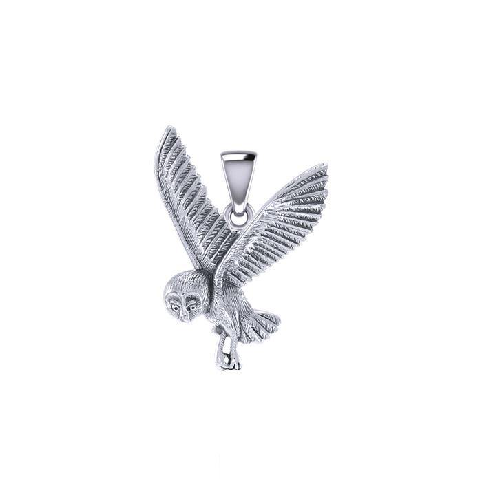 Flying Owl Silver Pendant TPD5476 - Jewelry