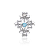 Celtic Shamrock Silver Pendant TPD558 - Jewelry
