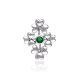 Celtic Shamrock Silver Pendant TPD558 - Jewelry