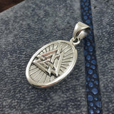 Sterling Silver Viking Valknut Oval Pendant Jewelry TPD5615 - Jewelry