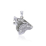 Celtic Wolf Silver Pendant TPD5662