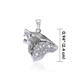 Celtic Wolf Silver Pendant TPD5662 - Jewelry
