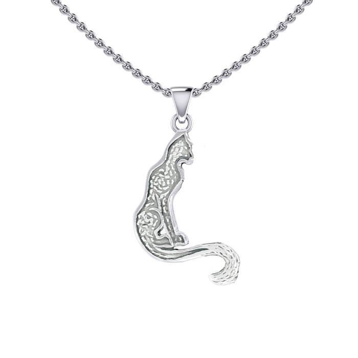 Cat Silver Pendant TPD5671 - Jewelry