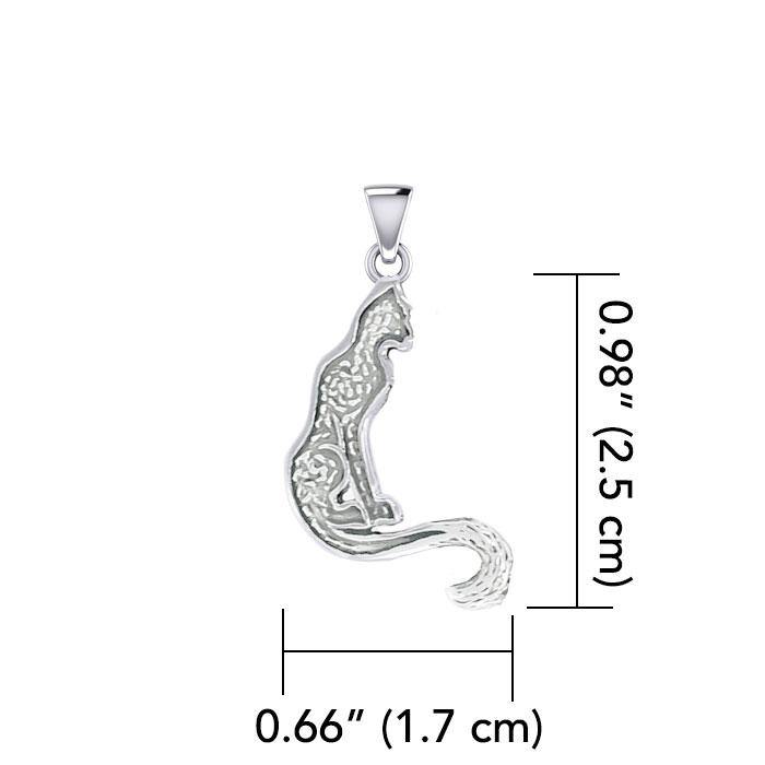 Cat Silver Pendant TPD5671 - Jewelry