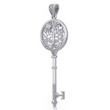 Tree of Life Spiritual Enchantment Key Silver Pendant TPD5672 - Jewelry