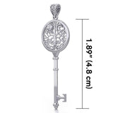 Tree of Life Spiritual Enchantment Key Silver Pendant TPD5672 - Jewelry