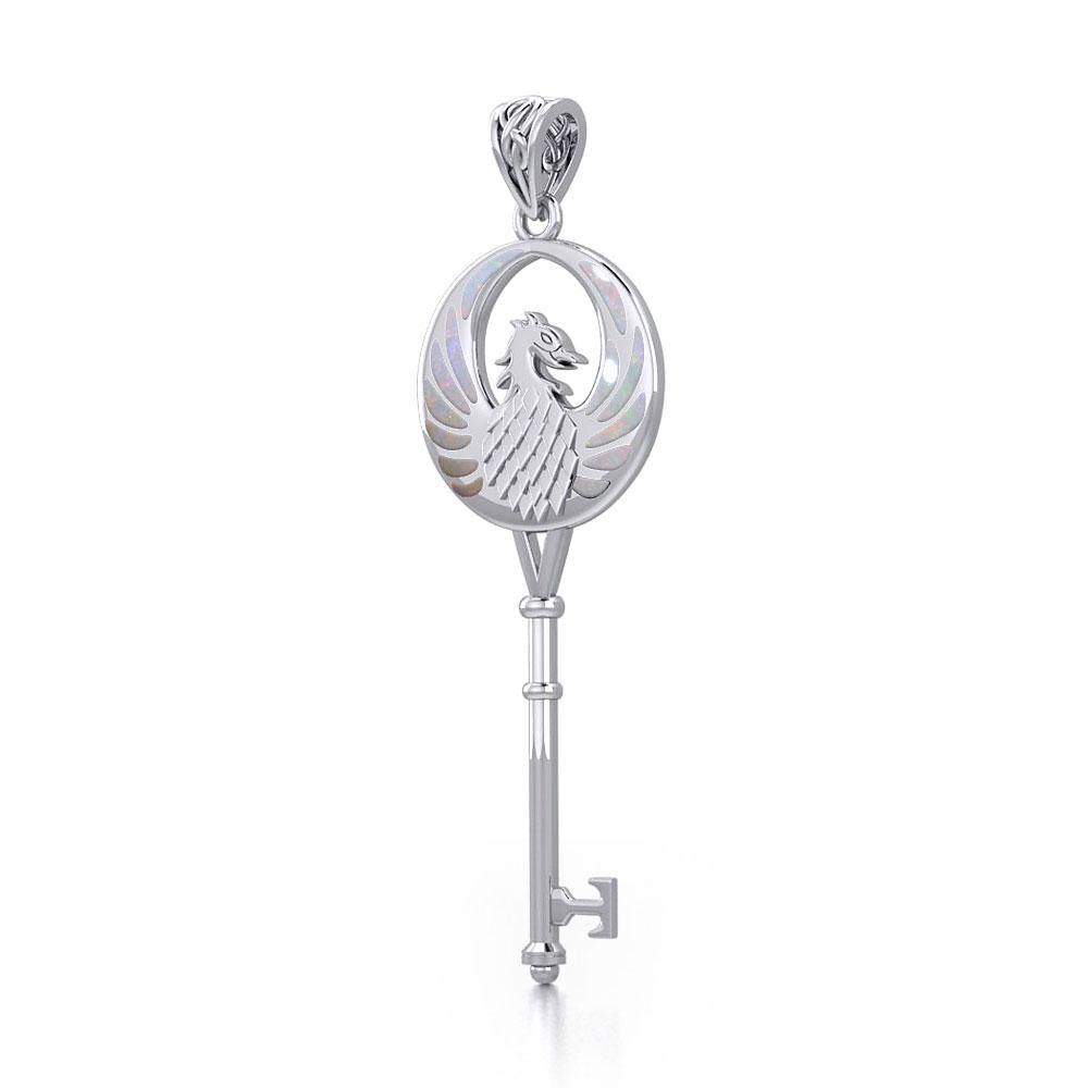 Phoenix Spiritual Enchantment Key Silver Pendant TPD5685 - Jewelry