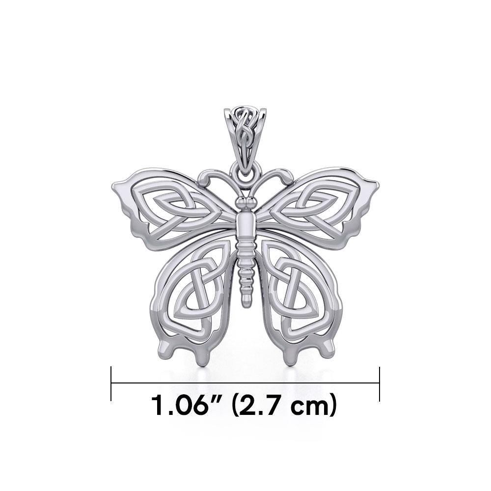 Celtic Butterfly Silver Pendant TPD5688 - Jewelry