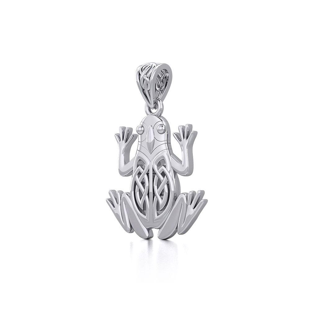 Celtic Frog Silver Pendant TPD5691 - Jewelry