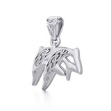 Celtic Swimming Dolphins Silver Pendant TPD5701