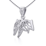 Celtic Swimming Dolphins Silver Pendant TPD5701 - Jewelry