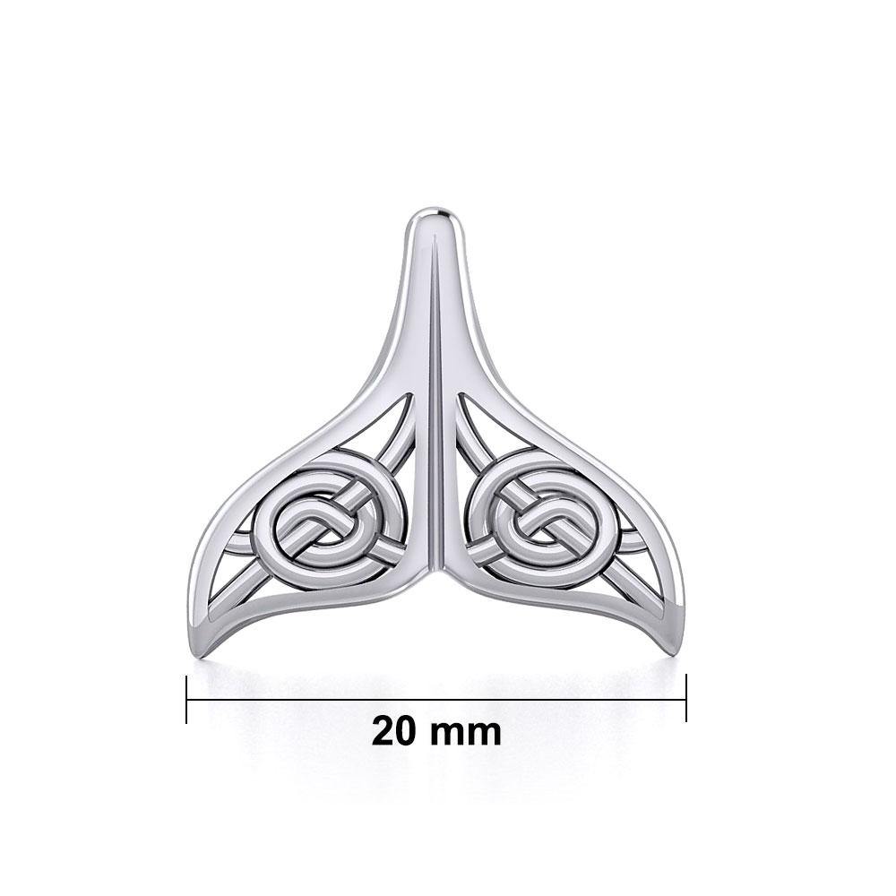 Celtic Spiral Whale Tail Silver Pendant TPD5704 - Jewelry