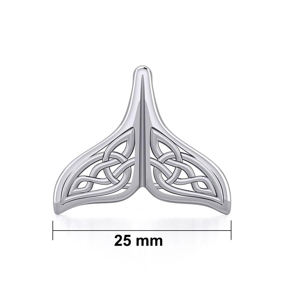 Celtic Knotwork Whale Tail Silver Pendant TPD5705 - Jewelry