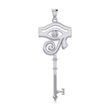 The Eye of Horus Spiritual Enchantment Key Silver Pendant with Gem TPD5711 - Jewelry