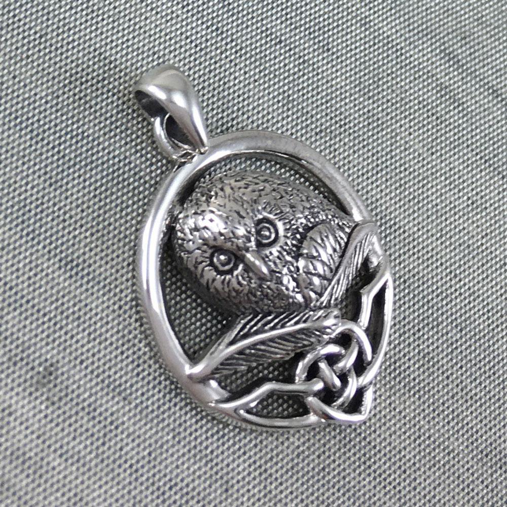 Celtic Owl Silver Pendant TPD5718 - Jewelry