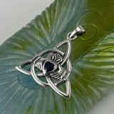 Triquetra Claddagh with Gemstone Silver Pendant TPD5814 - Jewelry