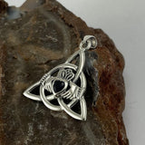 Triquetra Claddagh with Gemstone Silver Pendant TPD5814 - Jewelry