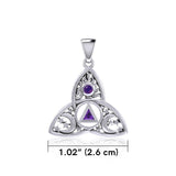 Celtic Trinity Recovery with Celestial Pendant with Gemstone TPD5842 - Jewelry