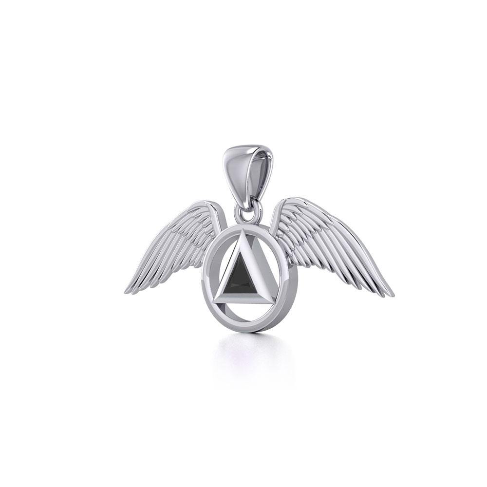 Angel Wings Recovery Pendant with Gemstone TPD5844 - Jewelry
