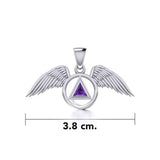 Angel Wings Recovery Pendant with Gemstone TPD5844 - Jewelry
