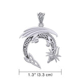 Dragon with Celtic Silver Pendant TPD5849 - Jewelry
