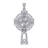 Saint Brigids Celtic Cross Silver Pendant TPD5881