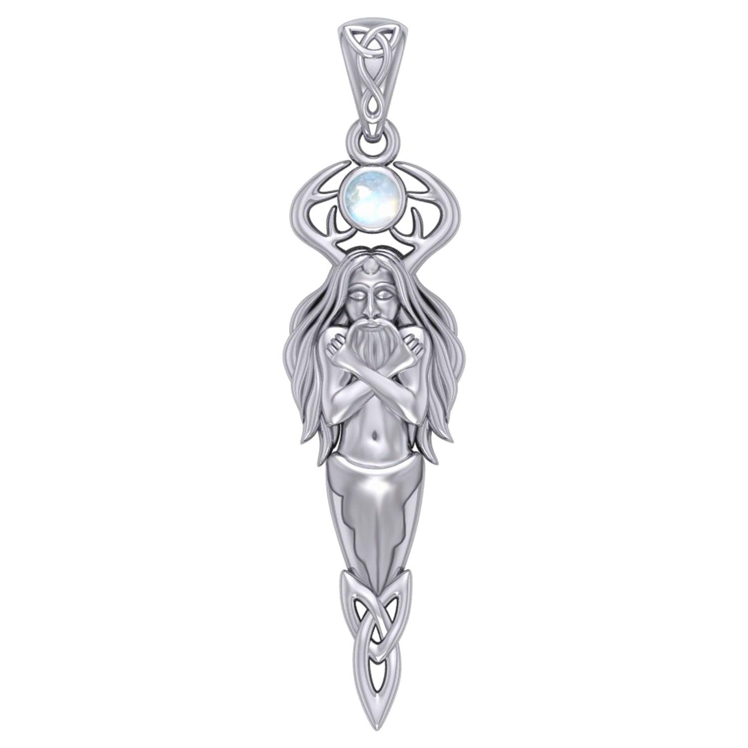 God Cernunnos Silver pendant with Gem TPD5888 - Jewelry