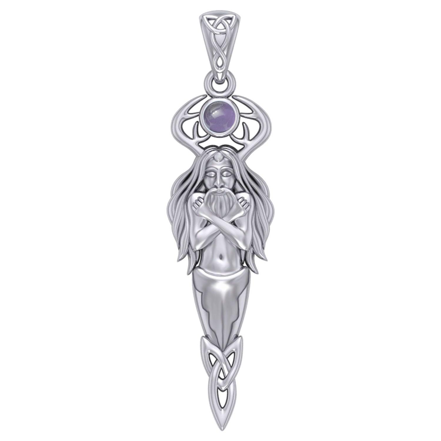 God Cernunnos Silver pendant with Gem TPD5888 - Jewelry